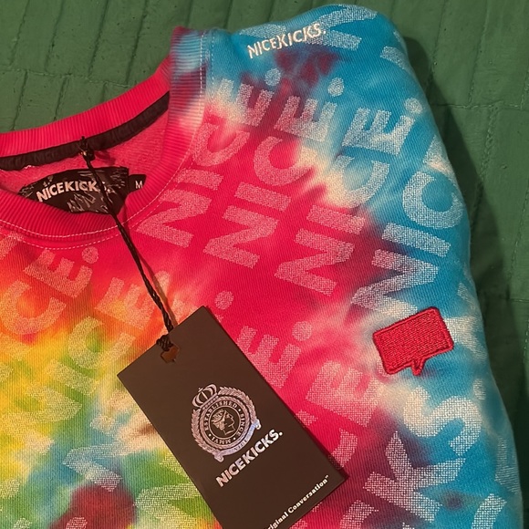 Men’s Nice Kicks Rainbow Tye Dye Sweatershirt - Picture 4 of 4
